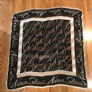 Authentic Nina Ricci Silk Scarf Wrap